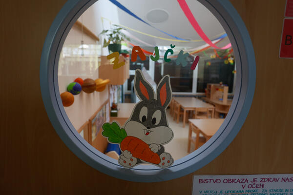 slika zajčka v učilnici