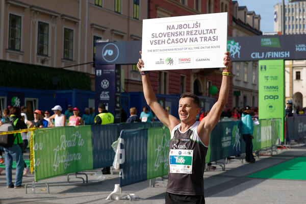 Primož Kobe je v državnem prvenstvu v maratonu postavil nov slovenski rekord.