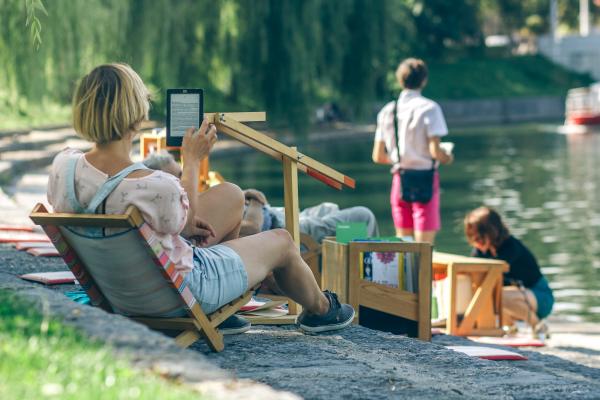 Just an another quality reading in the calm of Trnovo beach by Ljubljanica river foto Matej Perko