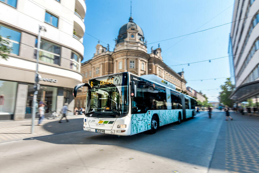 the city bus on the Slovenska street