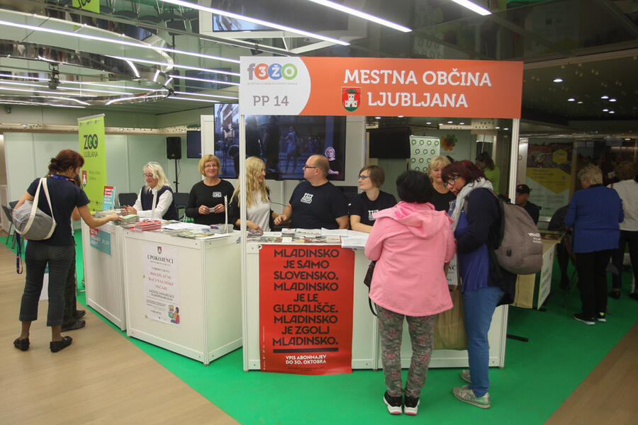 a City of Ljubljana stand at the festival