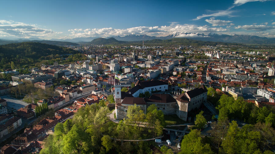 Ljubljana iz zraka. Foto: STA