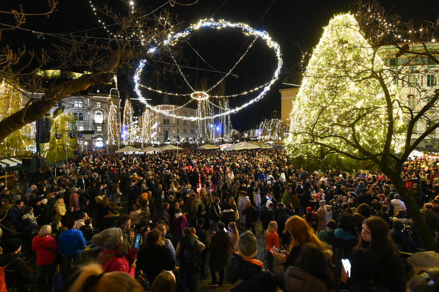 festive lights in Ljubljana