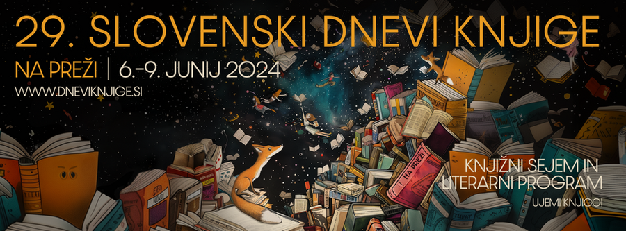 Banner 29. Slovenski dnevi knjige. Vir: Društvo slovenskih pisateljev