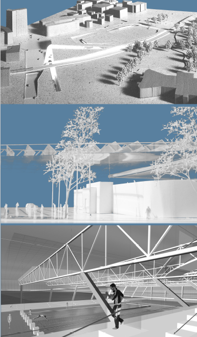 Prikaz idejne zasnove ureditve kopališča Ilirija. Vir: Elea iC in LorenzAteliers